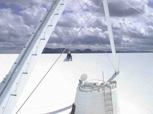 Photograph of interior surface of
   dish