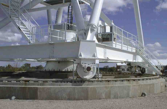 Photograph of the azimuth rotation track