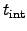 $t_{\rm int}$