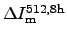 $\Delta I^{\rm 512, 8 h}_{\rm m}$