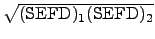 $\sqrt{({\rm SEFD})_1 ({\rm SEFD)_2}}$