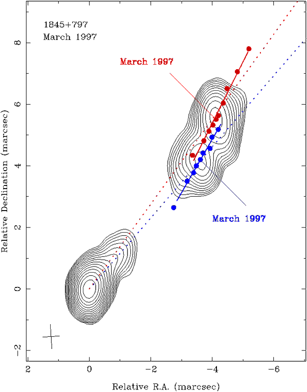 Radio jet in 1845+797