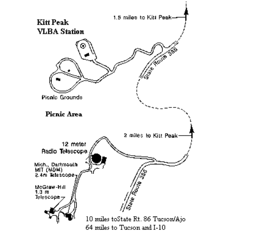 Location of Kitt Peak VLBA station