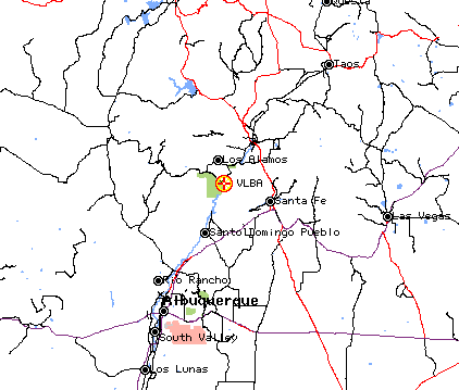 Location of Los Alamos VLBA station