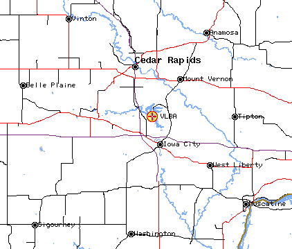 Location of North Liberty VLBA station