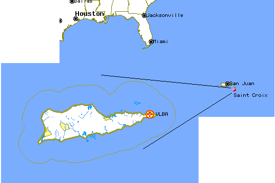St. Croix and its position relative to the U.S.